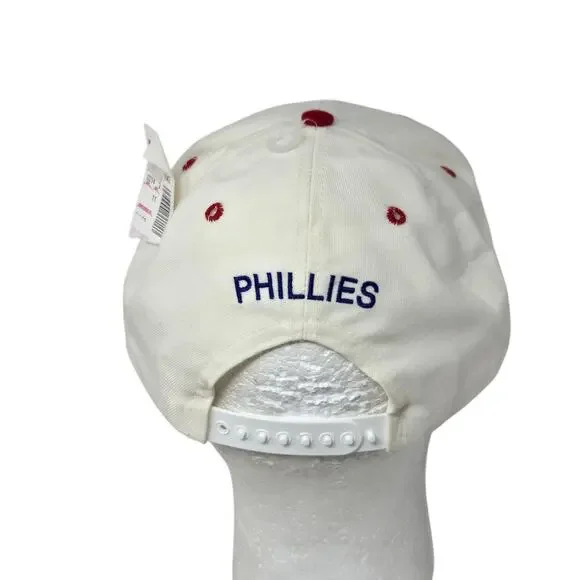 VTG New Era Philadelphia Phillies Pro Model Dupont Visor Snapback Hat 90's NWT - Picture 3 of 9